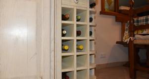 Cucina Fiore country shabby chic in legno su misura panna